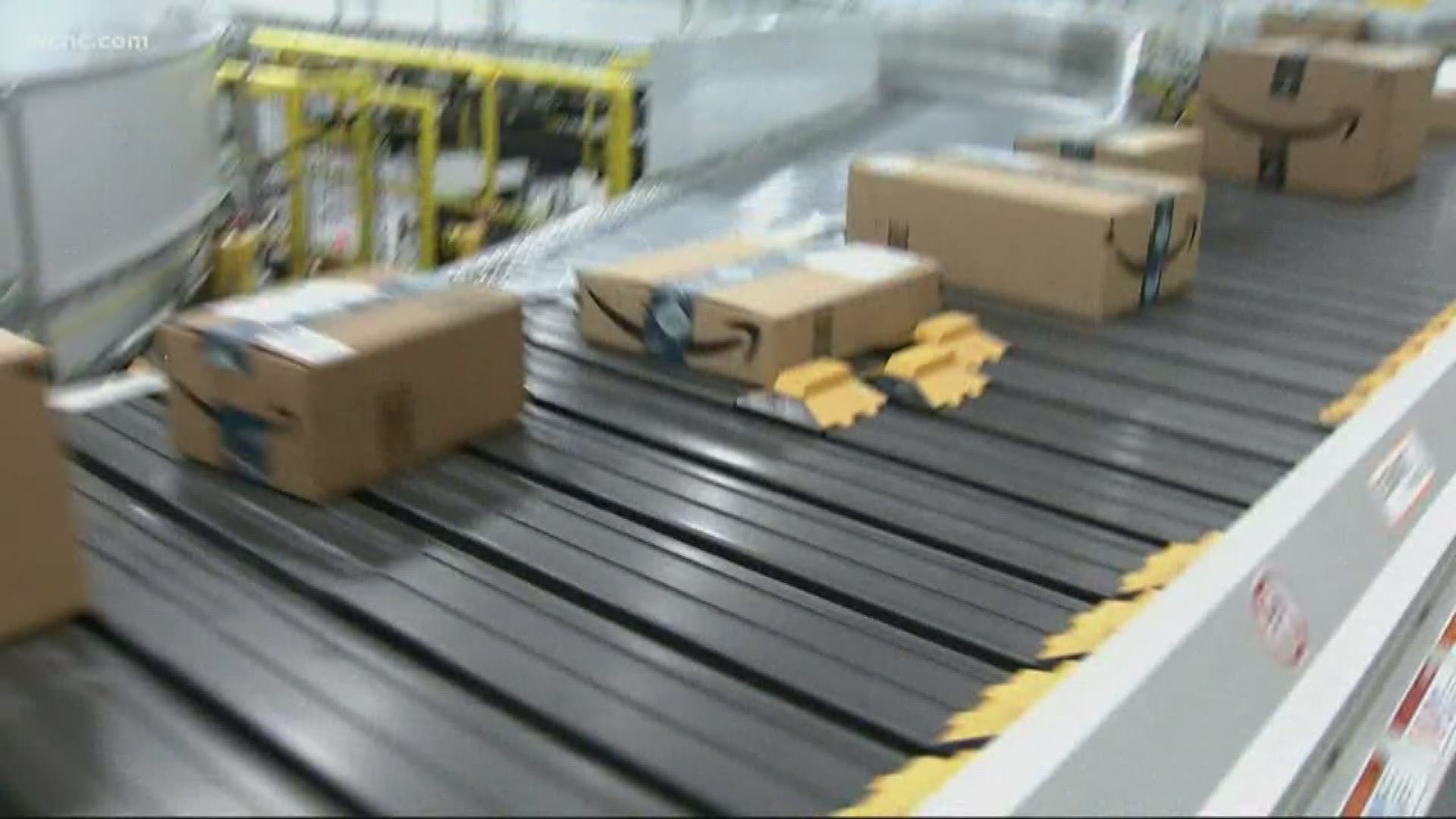 An Amazon fulfillment center using state of the art technology. It opened just in time for the busy holiday shipping season.