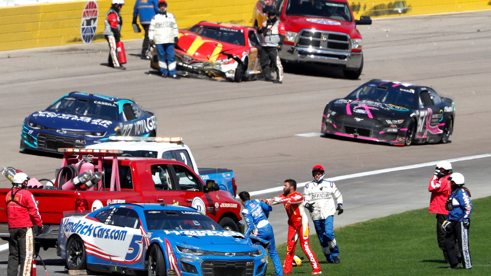 Bubba Wallace suspended after Kyle Larson incident | wcnc.com