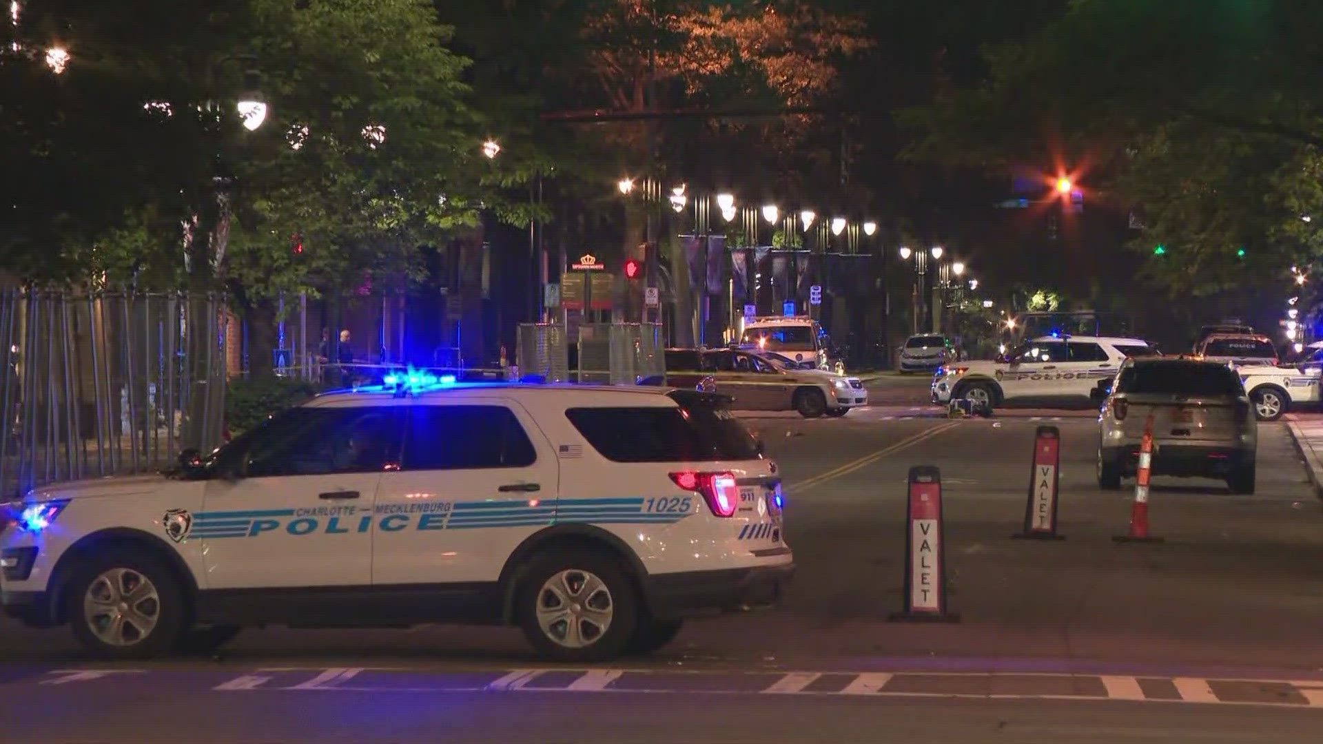 Four people were hurt in a shooting in Uptown Charlotte early Monday morning, police said.