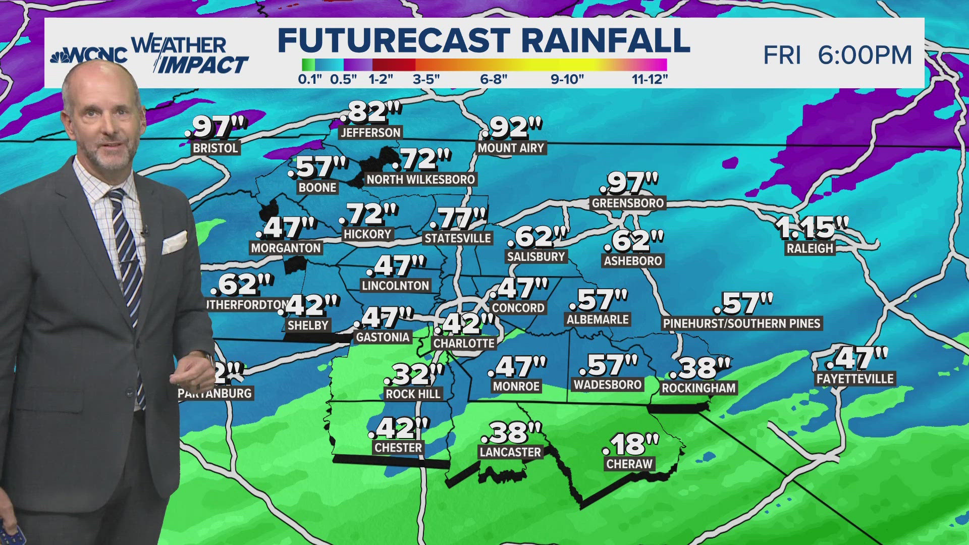 Forecast for a wet Thrusday