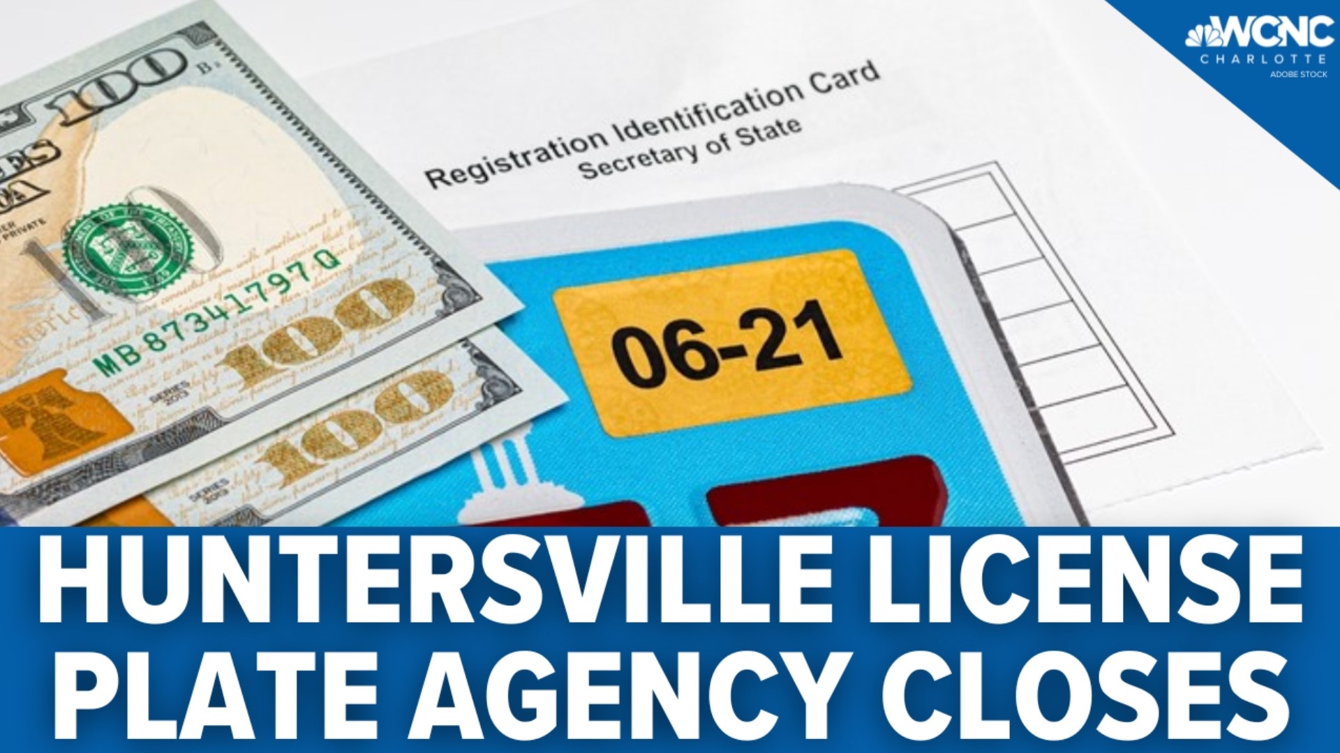 Huntersville license plate agency closes