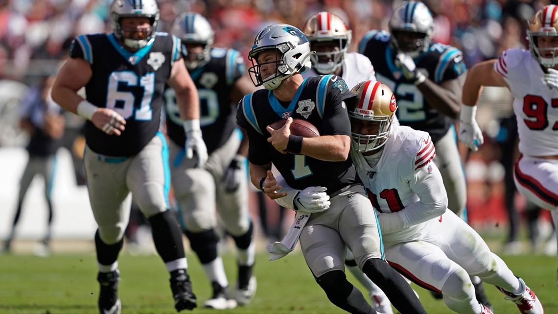 Coleman's 4 TDs lead 49ers past Panthers 51-13