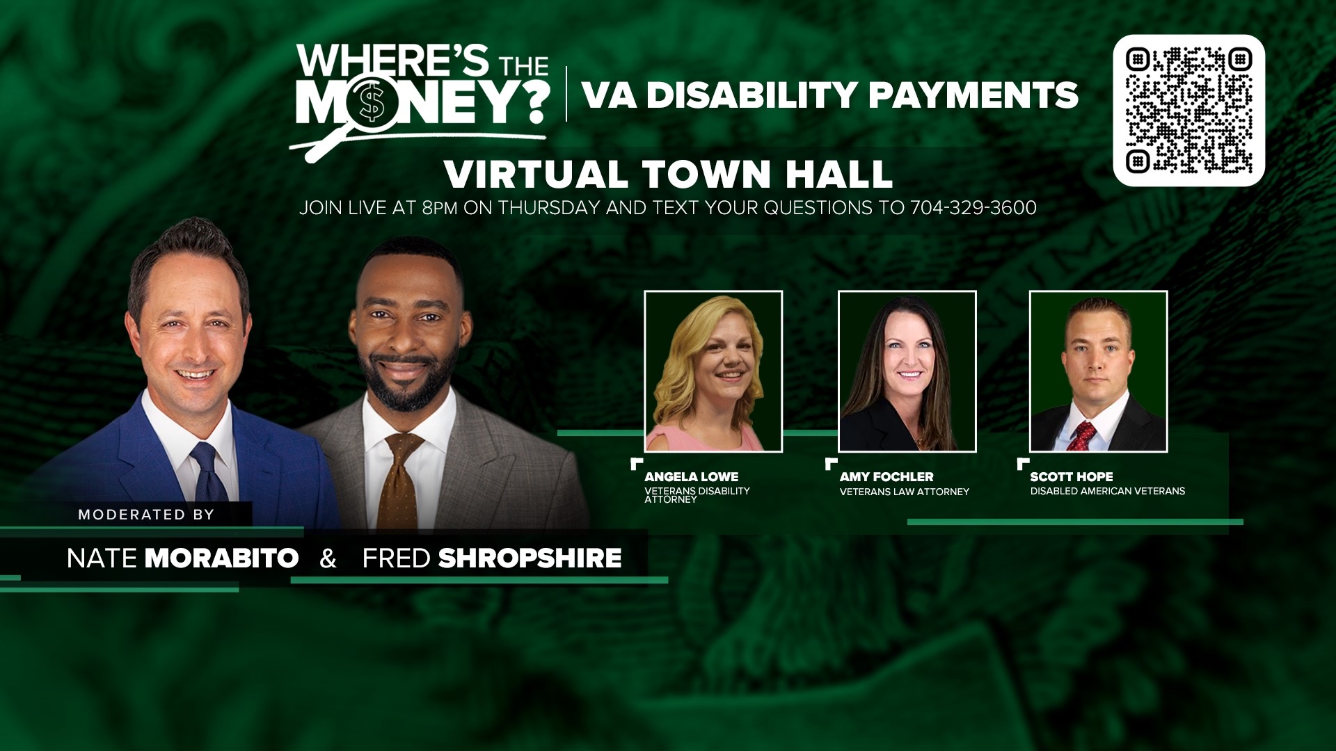 WCNC Charlotte's Nate Morabito and Fred Shropshire are joined by veteran disability experts to talk about disability payment issues facing veterans.