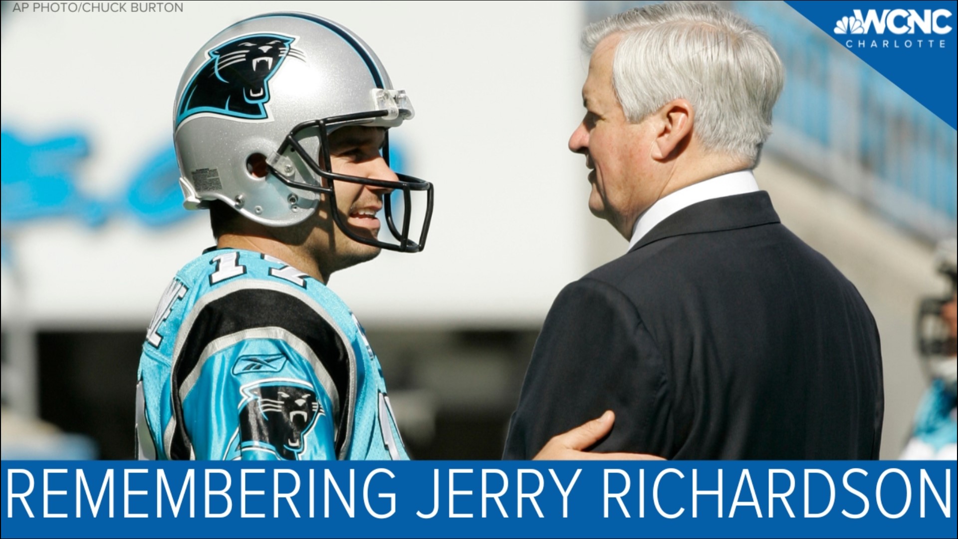 WCNC Charlotte Sports Director Nick Carboni spoke with former Panthers QB Jake Delhomme about Jerry Richardson's life and legacy.