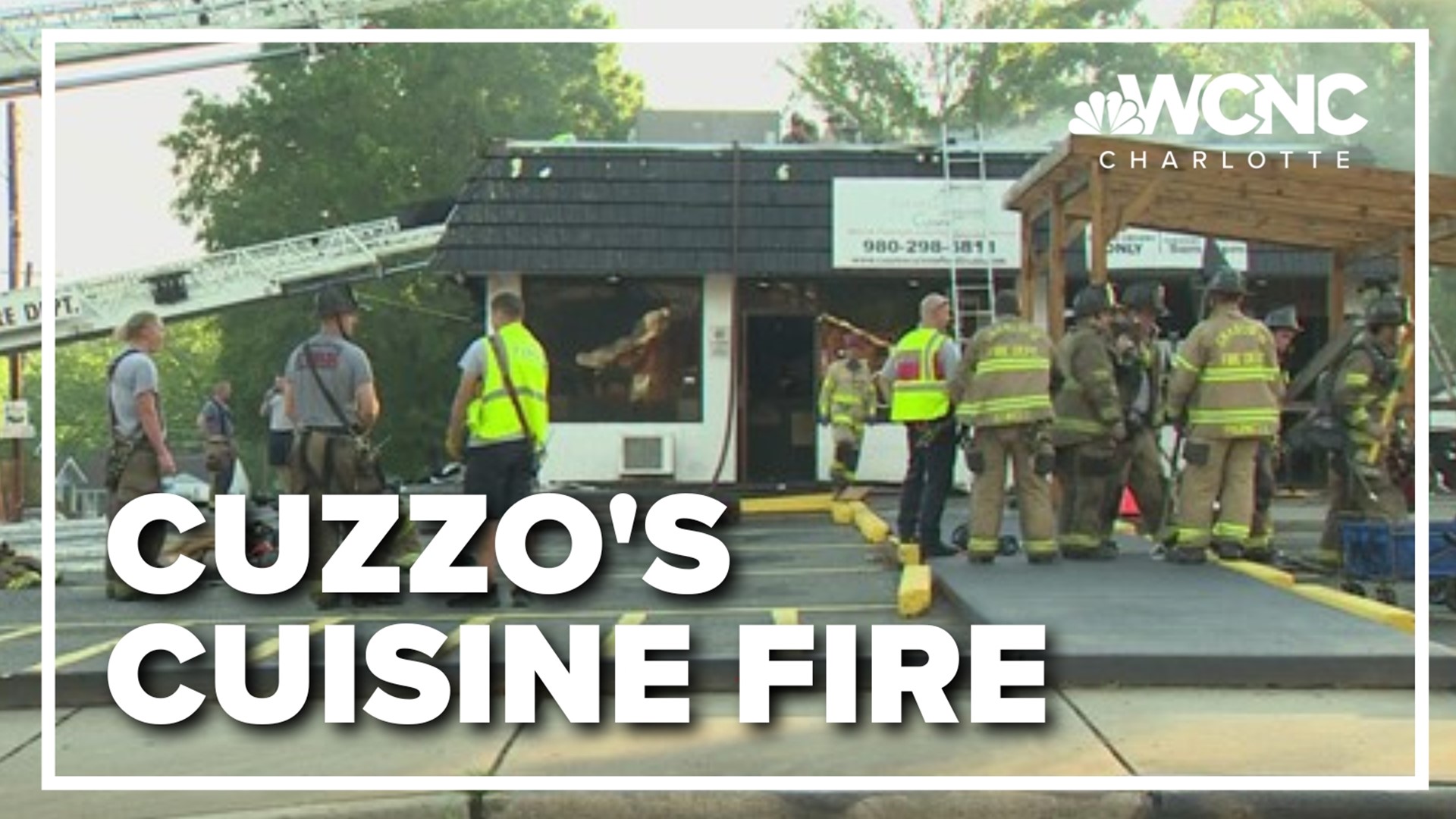 Charlotte fire battle fire at Cuzzo's Cuisine