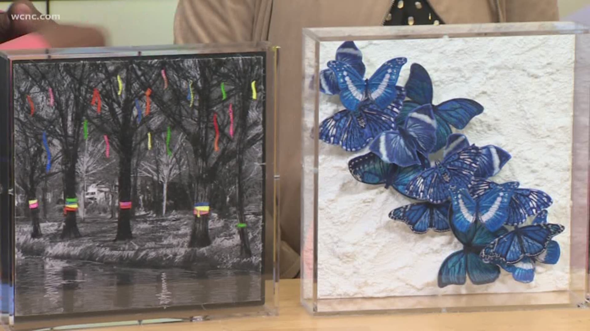 Charlotte artist, Stephen Wilson, created unique artwork with kids that will display at the New Gallery. All proceeds will benefit The Children’s Home Society.