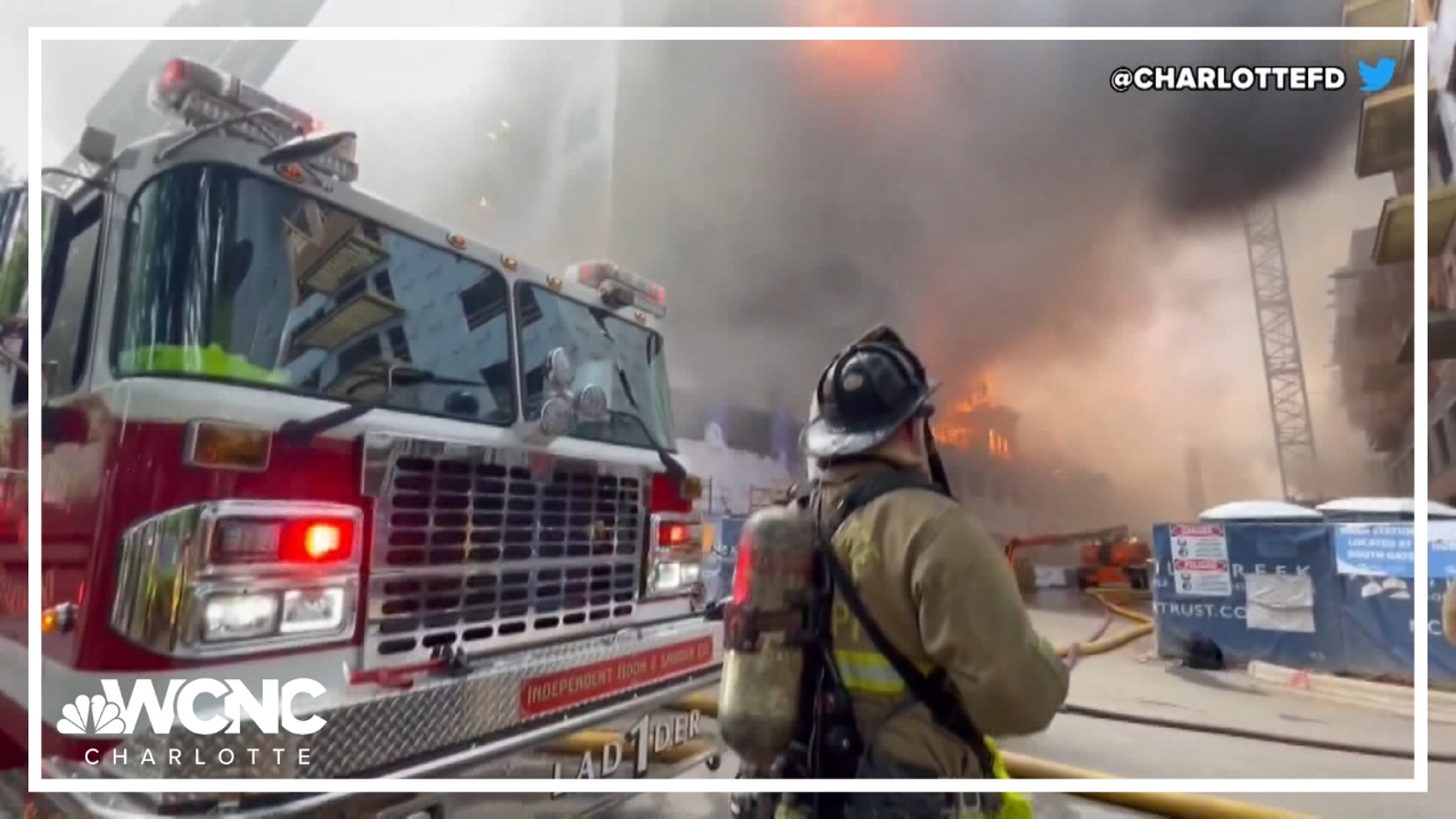 Two workers were killed in the five-alarm fire, triggering a response from 90 units and nearly 200 firefighters.