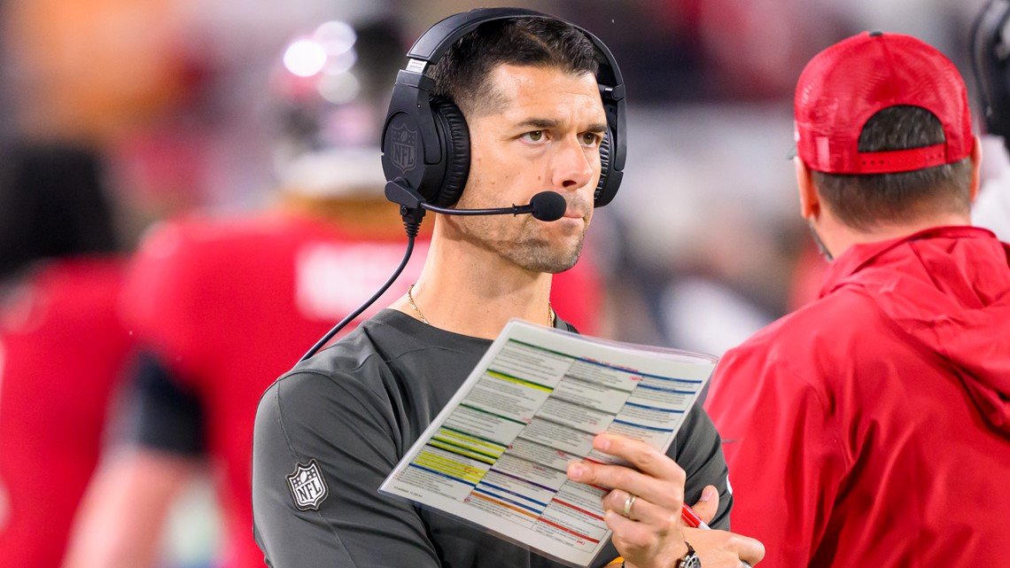 Panthers coach Dave Canales arrives in Charlotte Wednesday
