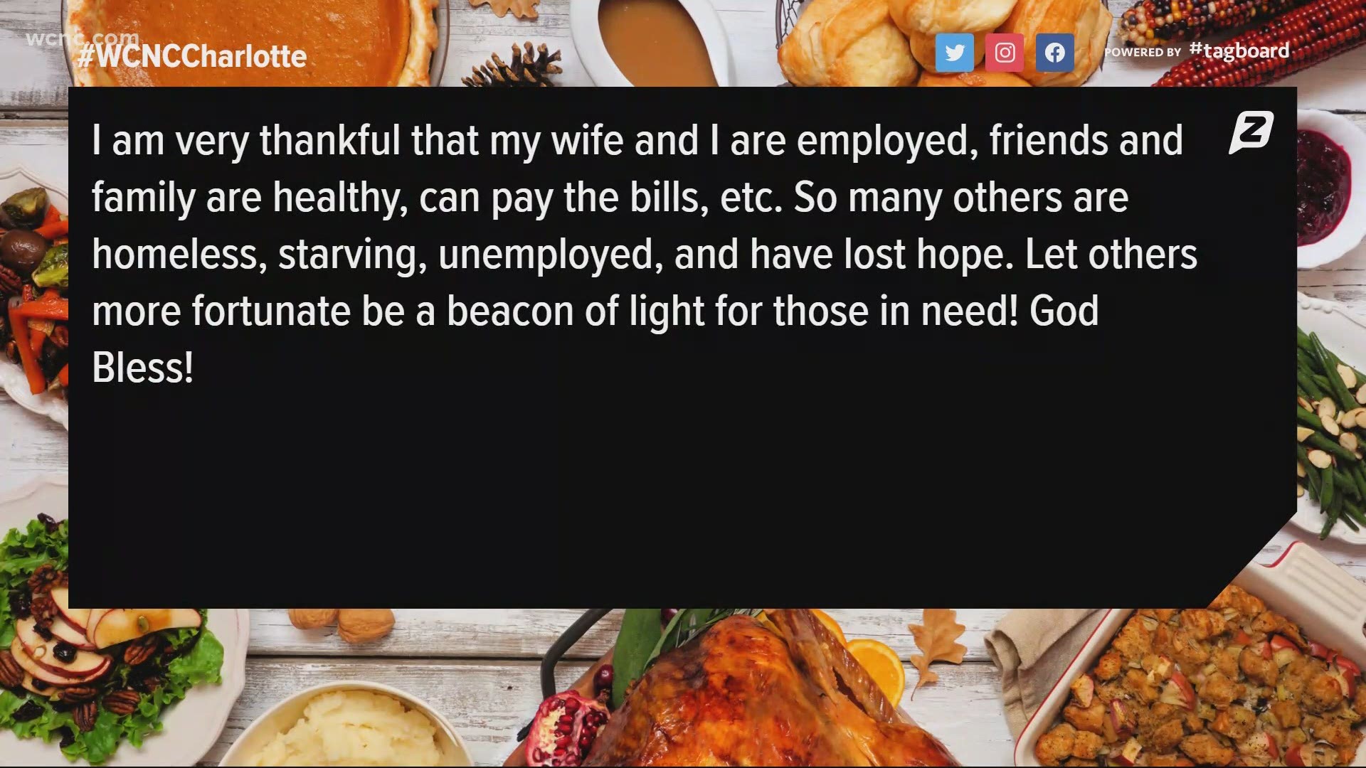 One person said they are thankful to work from home so they can spend quality time with their family.