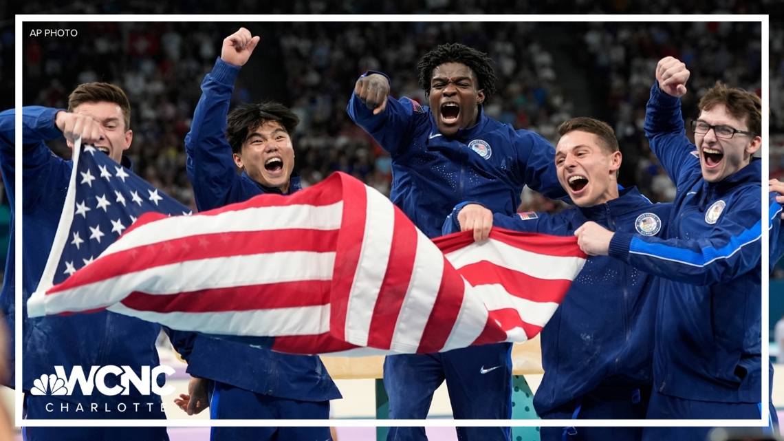 US men's gymnastics team makes history at Paris Olympics | WCNC ...