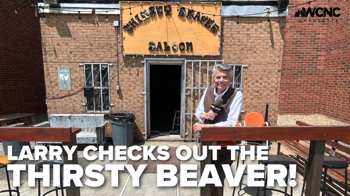 Checking out the Thirsty Beaver Saloon