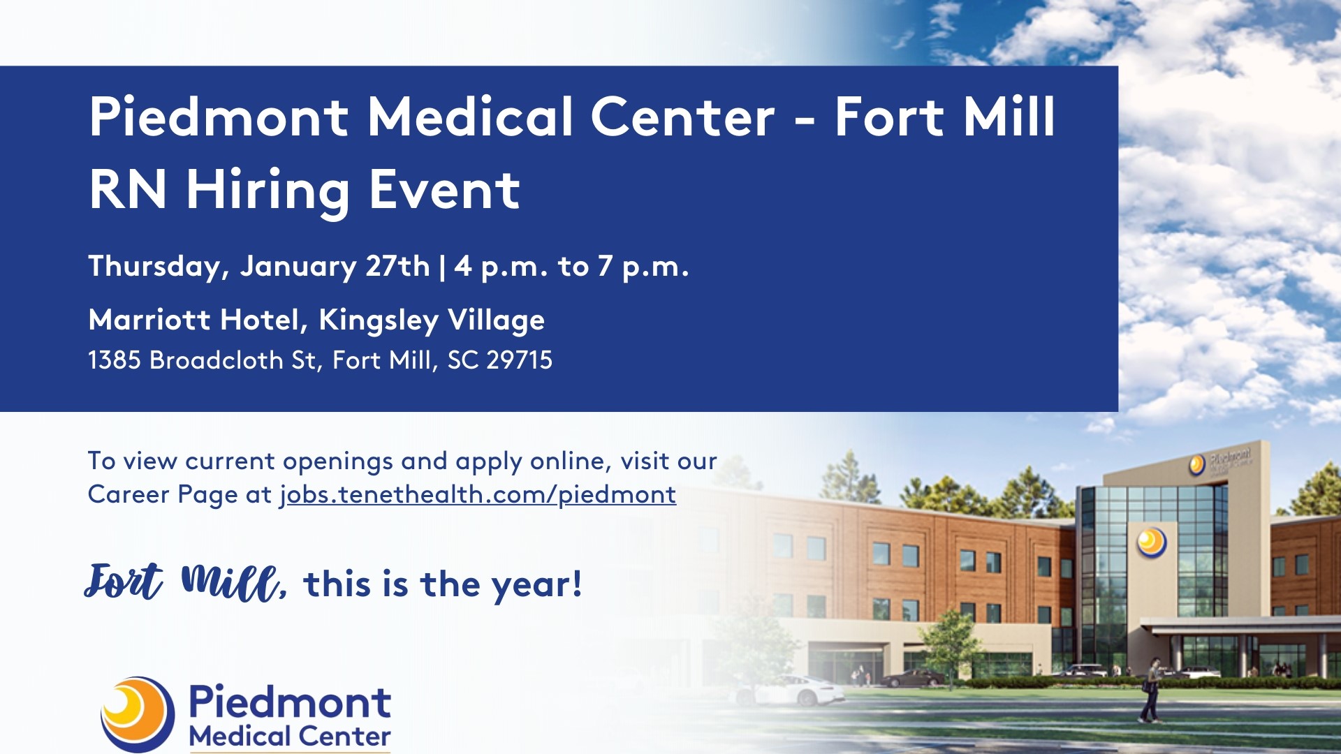 Piedmont medical center jobs rock hill