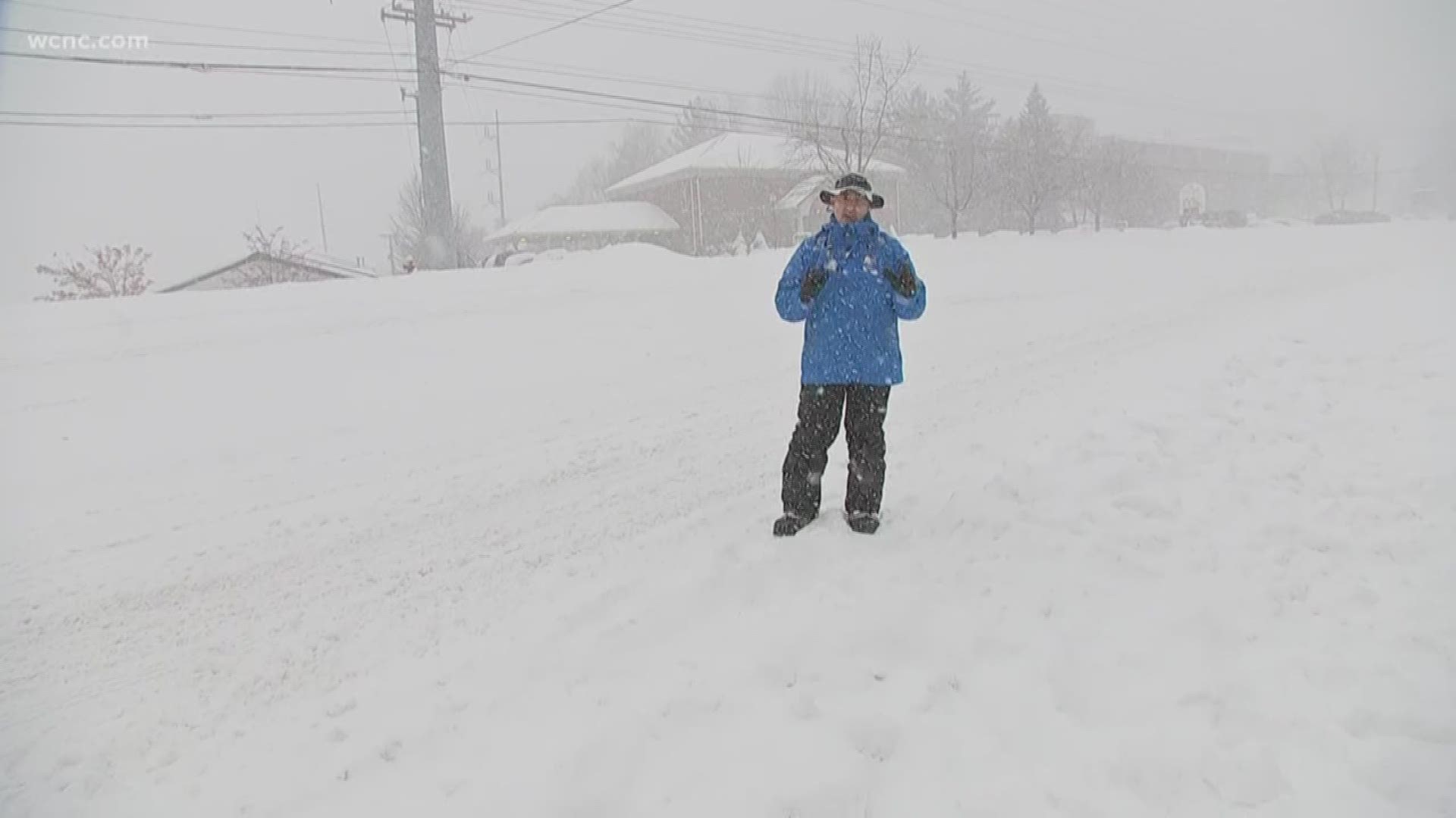 Jim Cantore from the Weather Channel is in Boone and he says this is setting up to be a record setting snow storm.