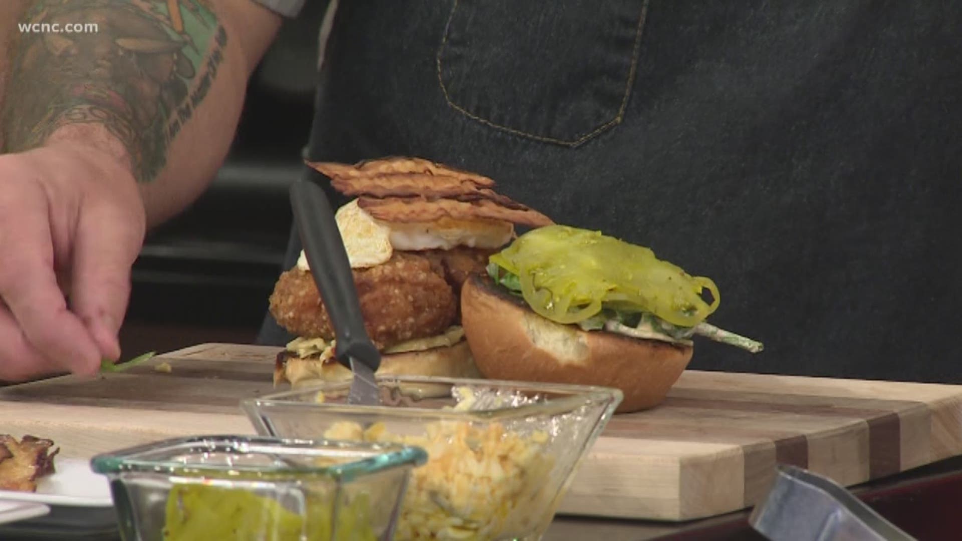 The owners of Streamline Kitchen, a popular food truck in Charlotte, show us how to make their most popular sandwich.