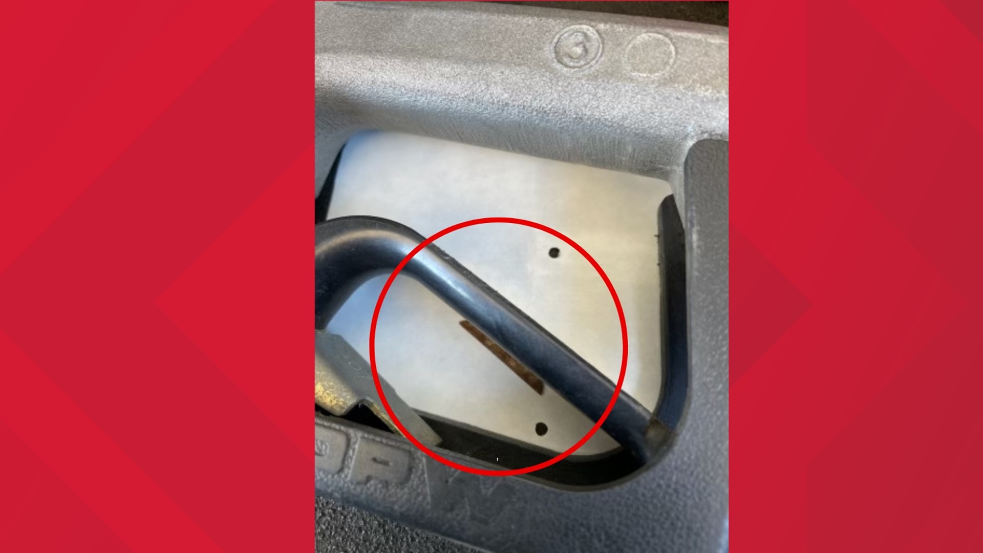Be aware Razor blades found on gas pump handles