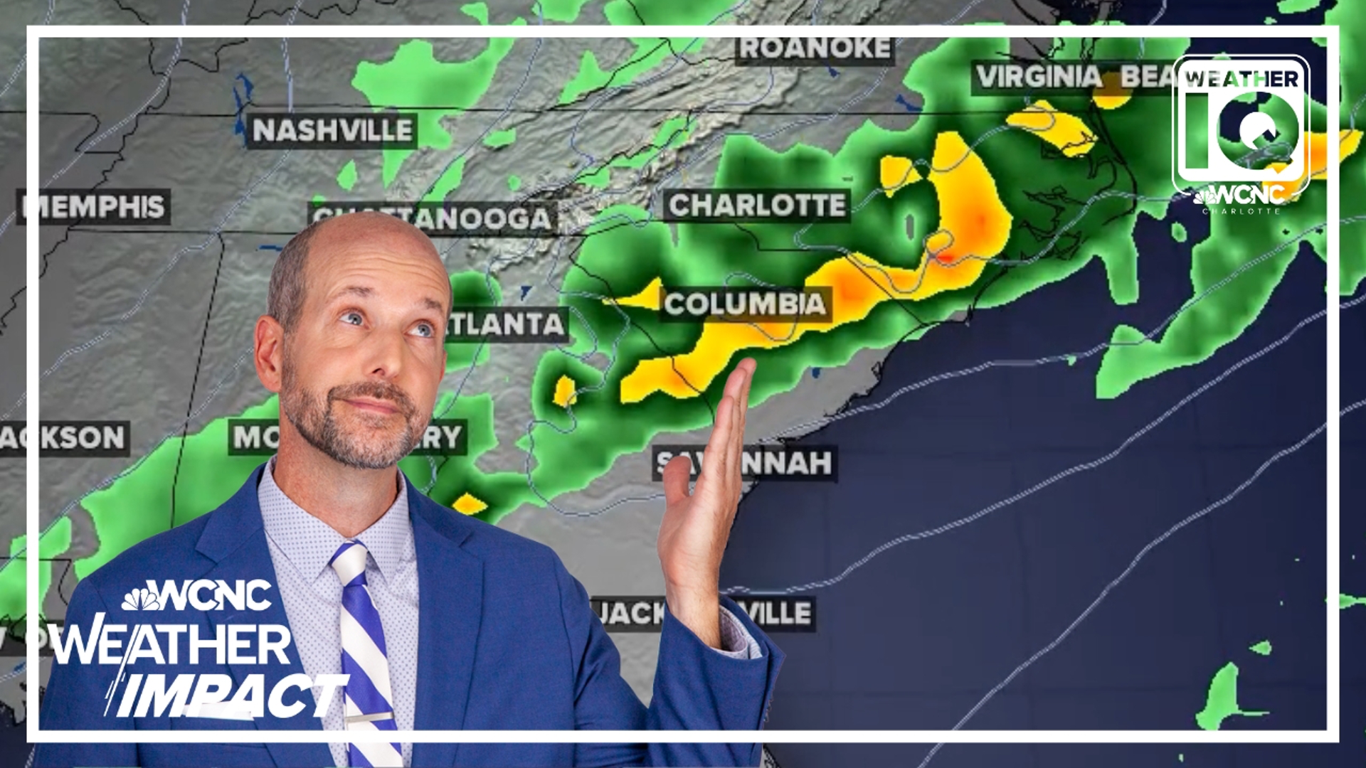 An East Coast storm is expected to bring scattered storms to the Carolinas on Thanksgiving. Brad Panovich explains his forecast.