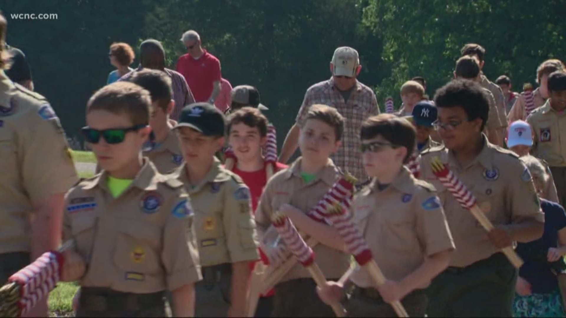 Boy Scouts joined the City Council in Charlotte Saturday to remind others of the meaning of Memorial Day. The group took part in a remembrance ceremony at a cemetery.