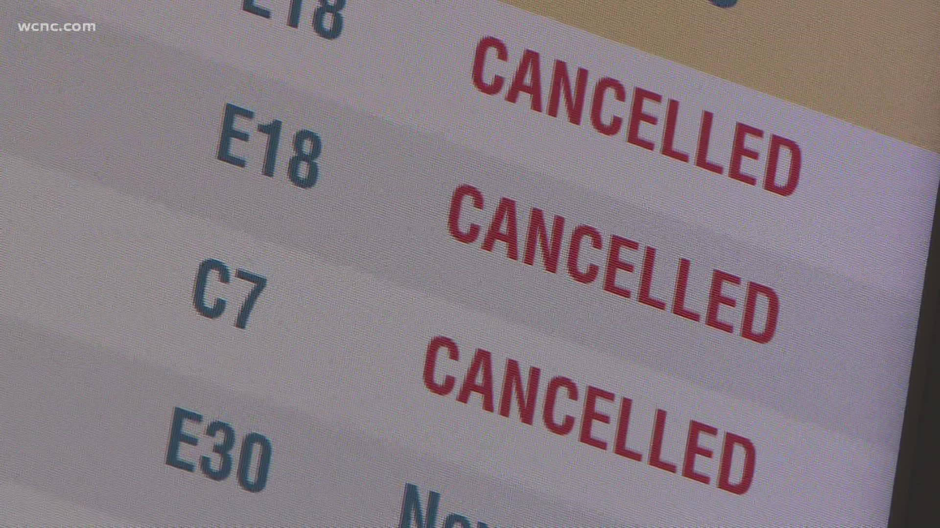 Families at the airport told Brandon Goldner that getting to the airport was tougher than waiting for the flight itself.