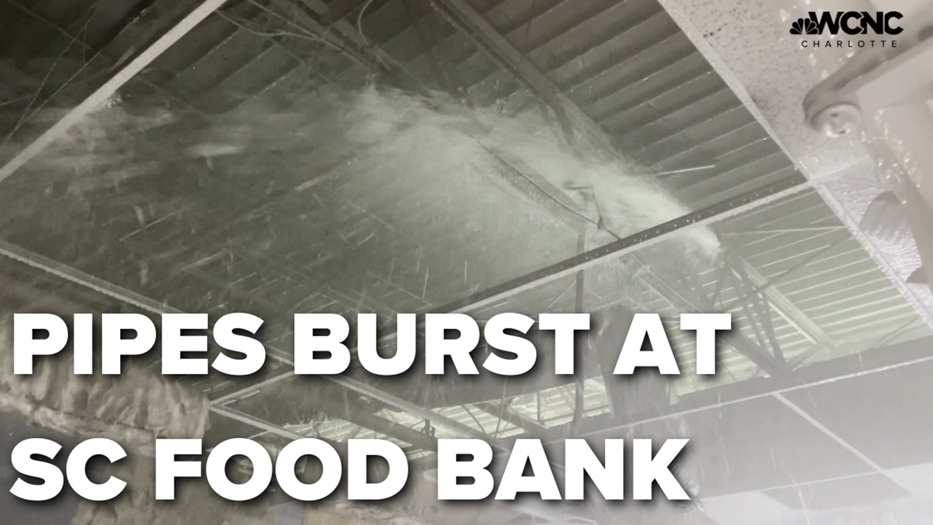 Pipes burst at South Carolina's largest food bank