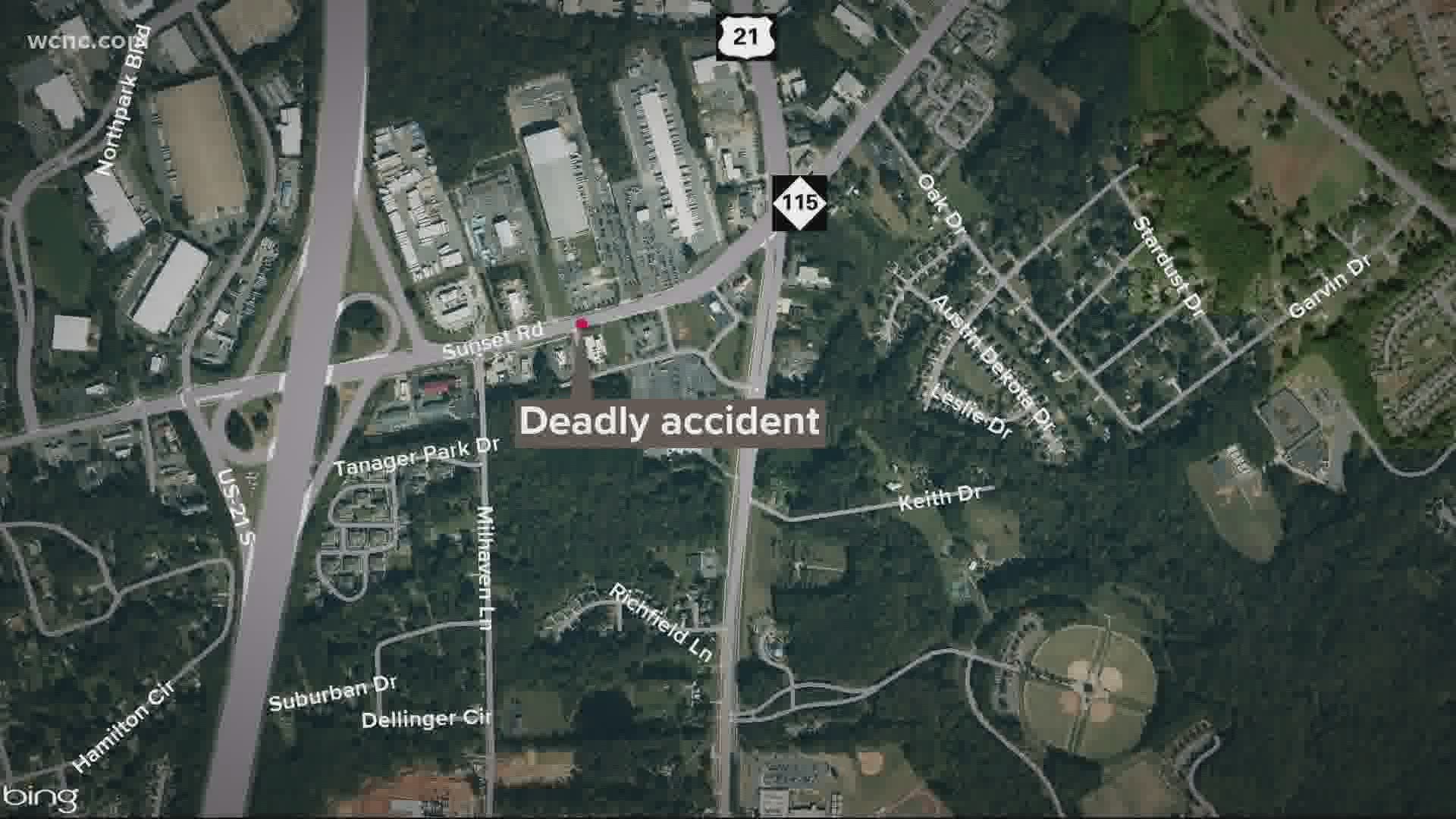 The three-vehicle crash happened at 3:30 p.m. on Saturday afternoon.