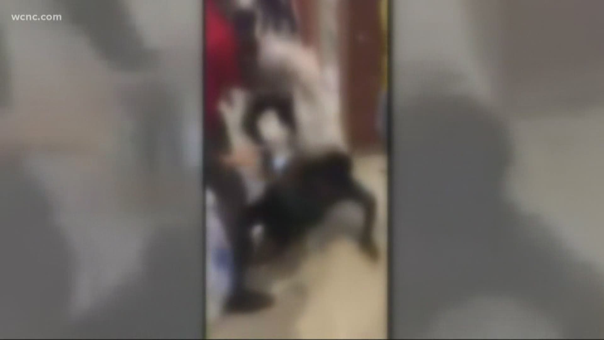 Eight students were removed from campus after a fight broke out at South Pointe High School Friday morning.