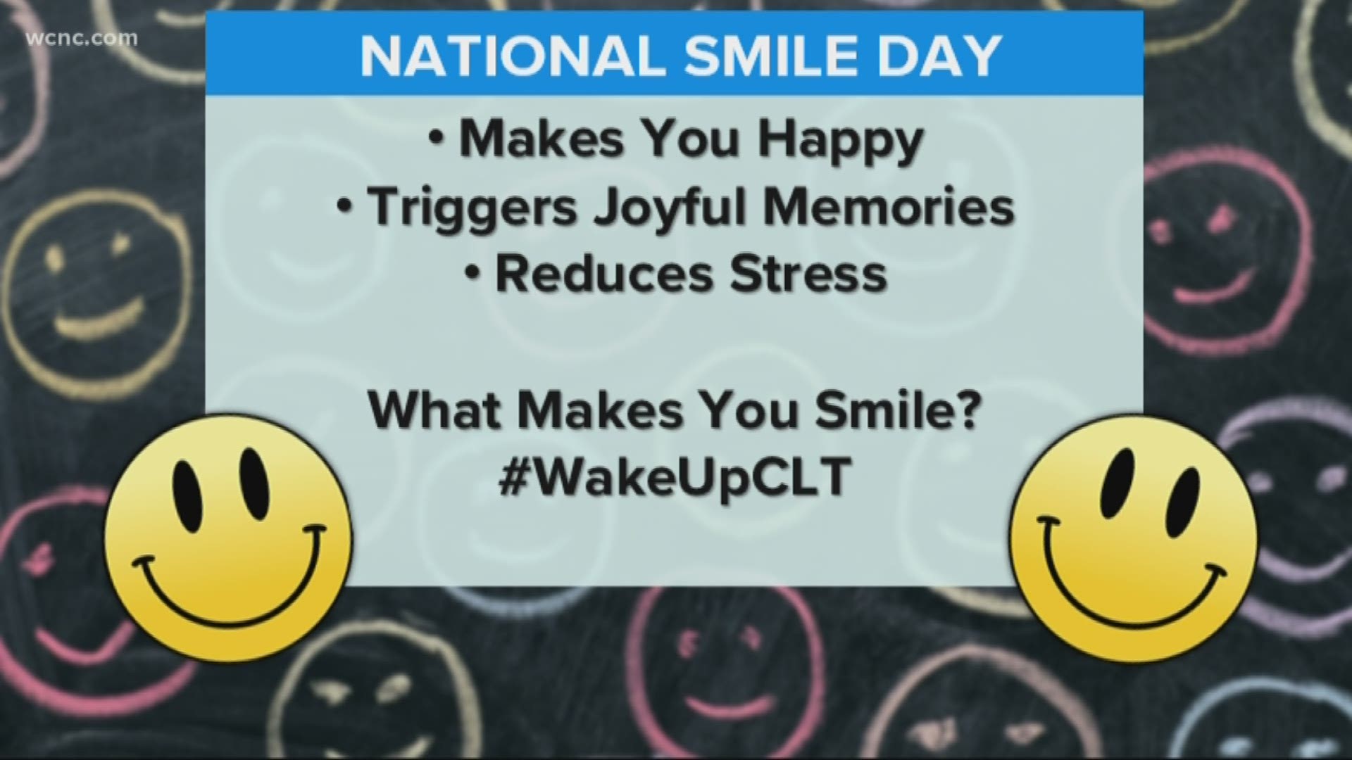 Here's another reason to be happy Friday. It's National Smile Day! Research says smiling is good for us, too! So flash those pearly whites and spread the positivity!
