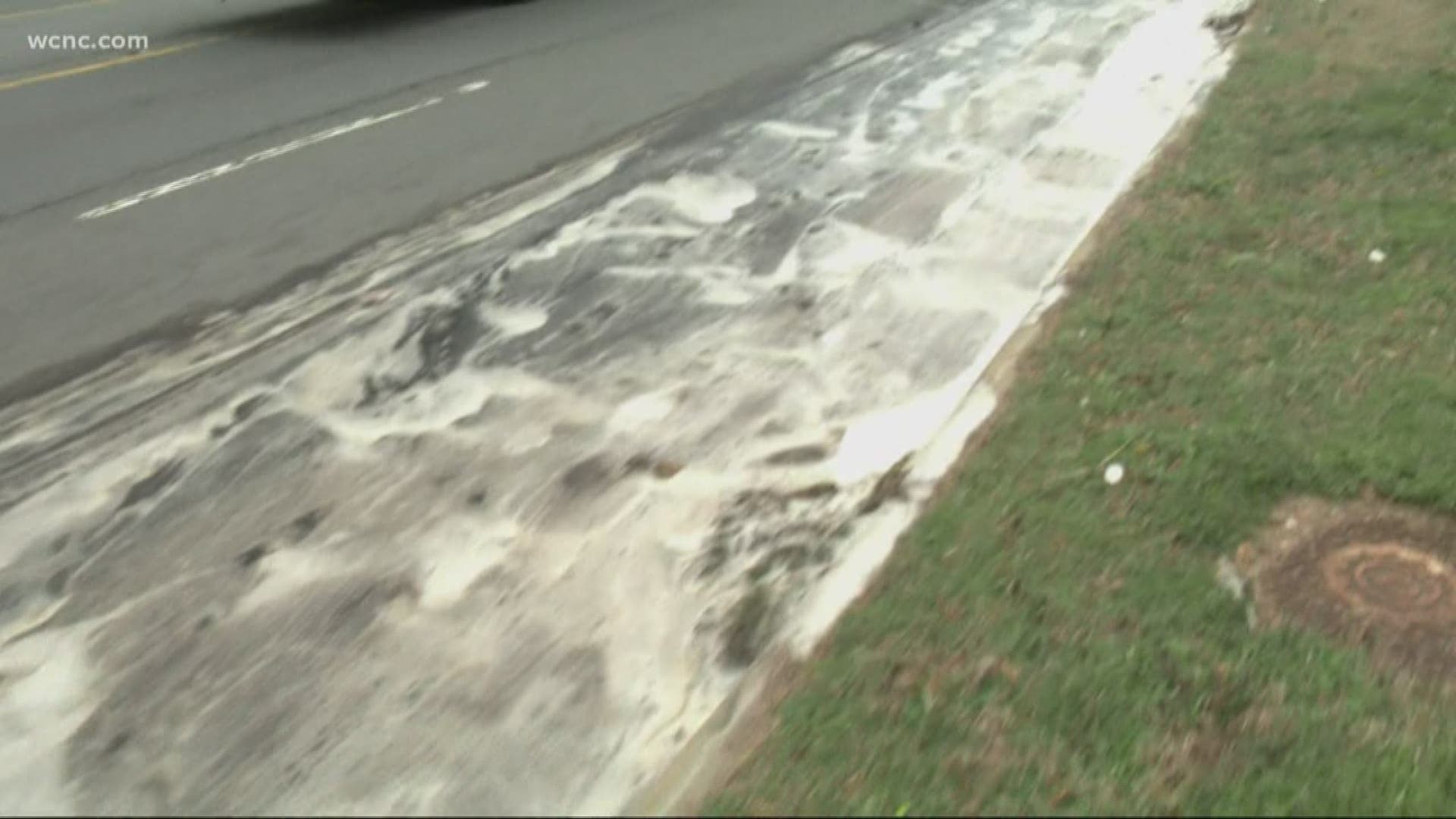 Mount Holly Huntersville Road, near I-485, was closed after a gas tanker tipped over, spilling 7,500 gallons of fuel.