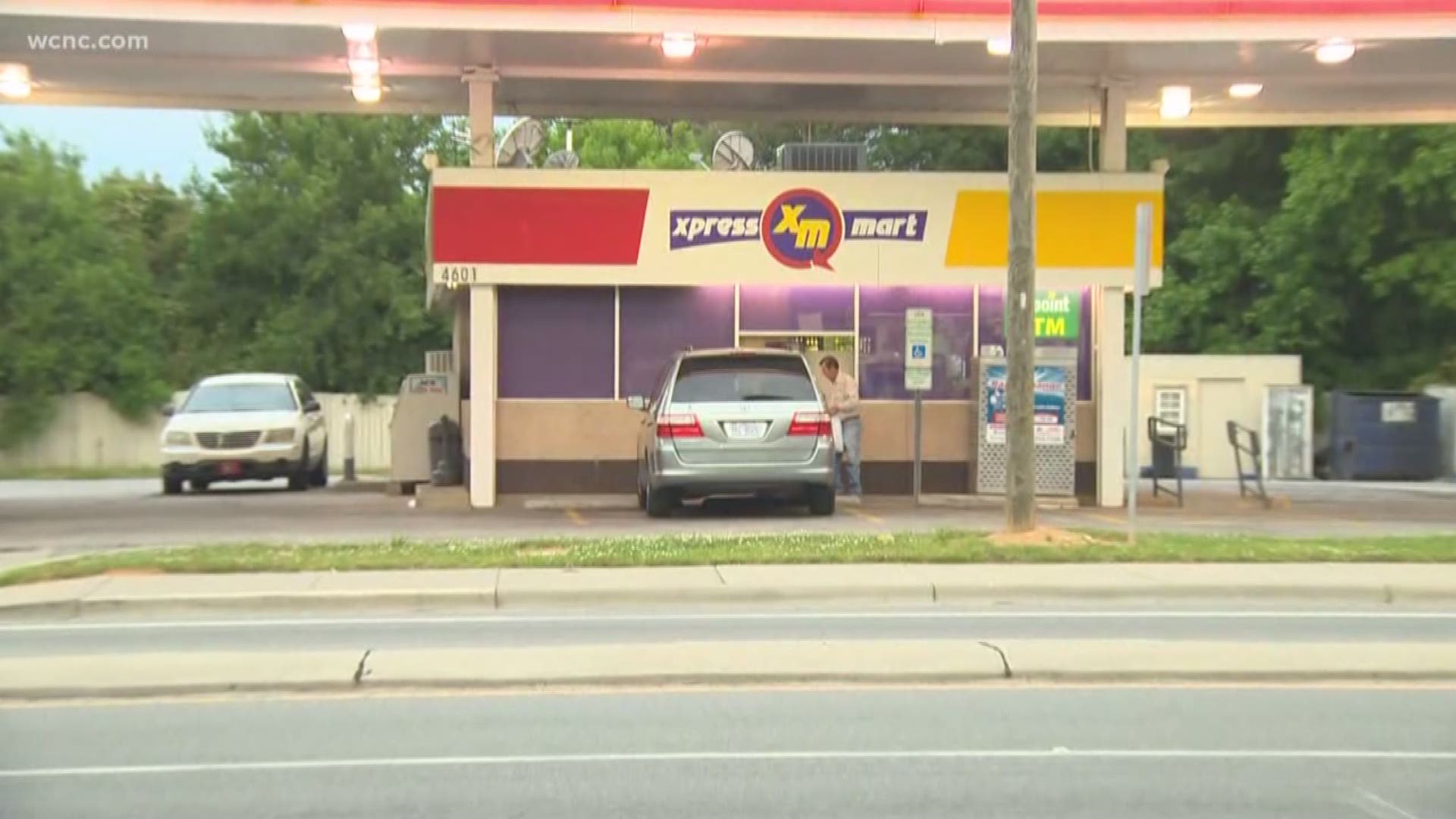 CMPD is searching for the suspect in two armed robberies that happened just minutes apart Monday night.