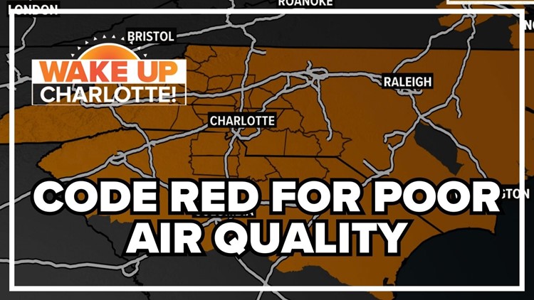 Code Red Air Quality Alert in Charlotte due to wildfire smoke: #WakeUpCLT To Go