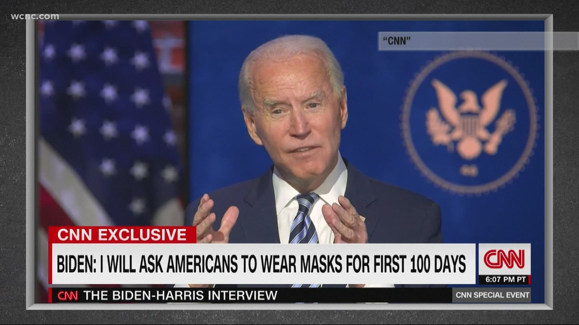 President-elect Joe Biden is laying out his plan to battle COVID-19, saying he will get the vaccine on camera and asking Americans to wear masks for 100 days.