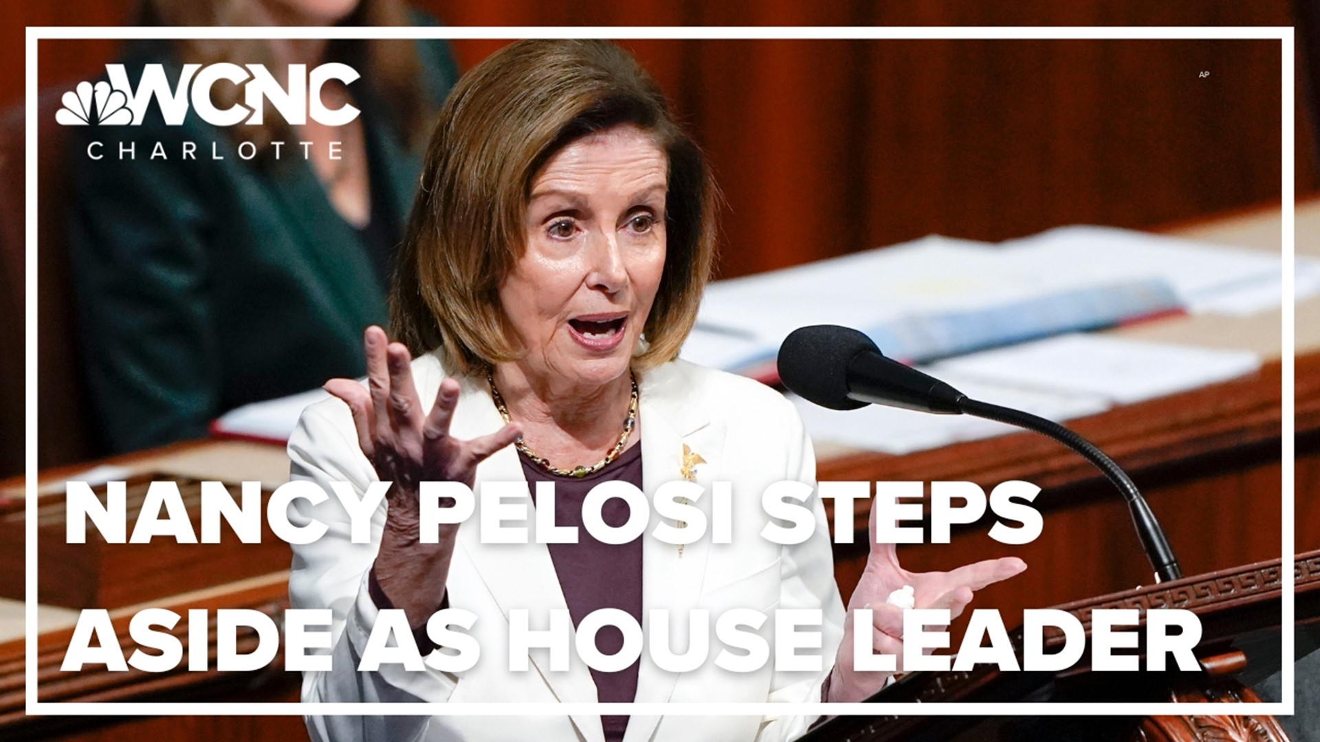 House Speaker Nancy Pelosi says she will not run for leadership role in new Congress.