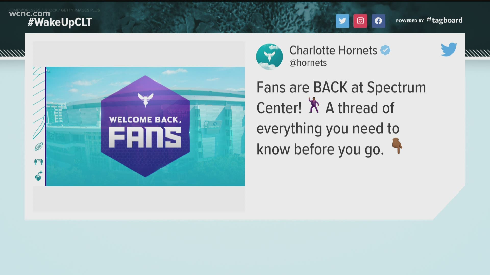 The Charlotte Hornets announced they will increase capacity to 30% after Gov. Roy Cooper said sporting venues can allow more fans to attend games starting this week.