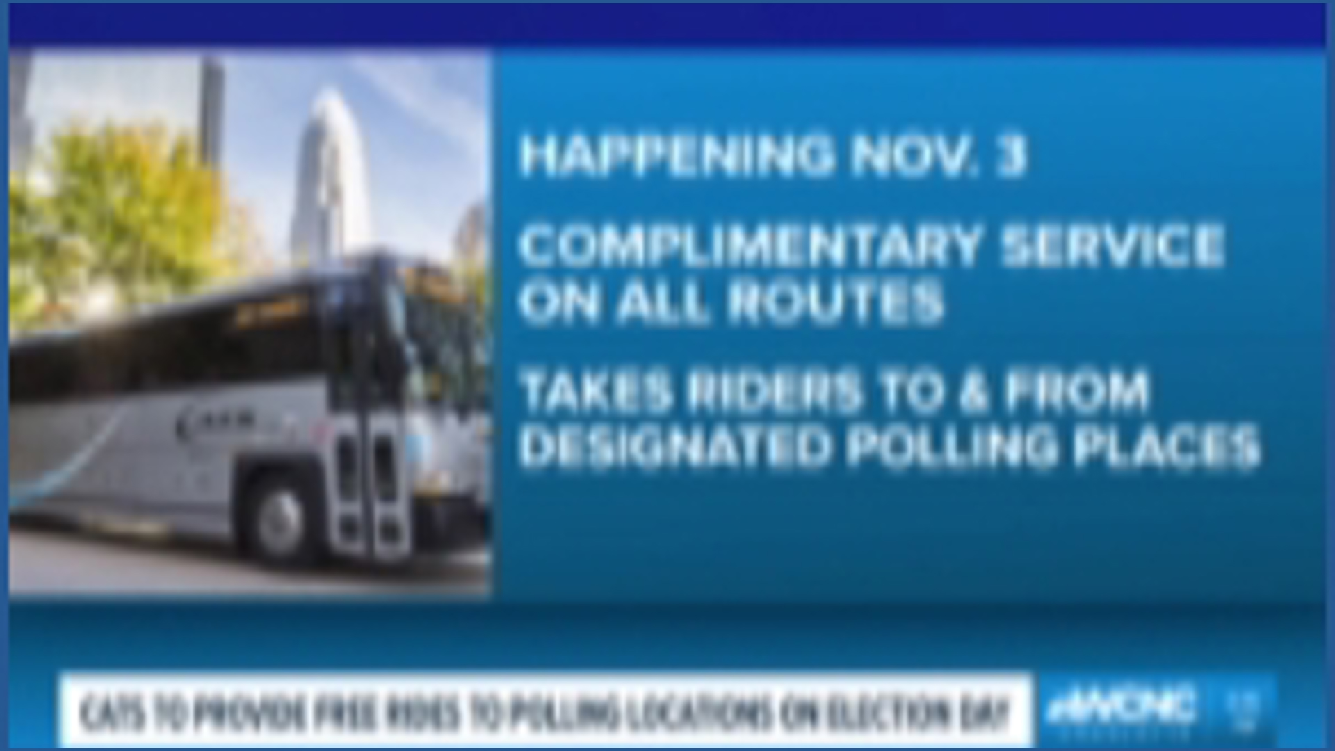 Eclection Day CATS is offering free rides on Election Day | wcnc.com