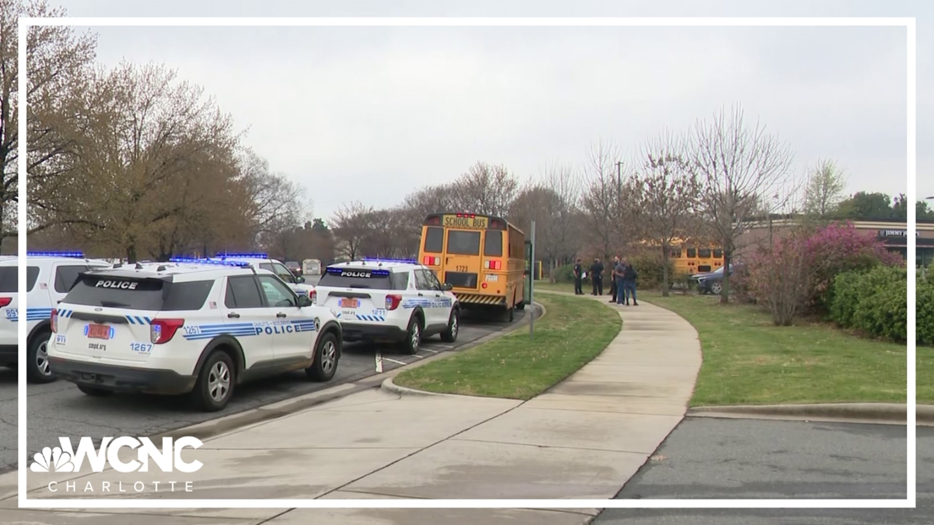 Three students were injured in the minor crash.