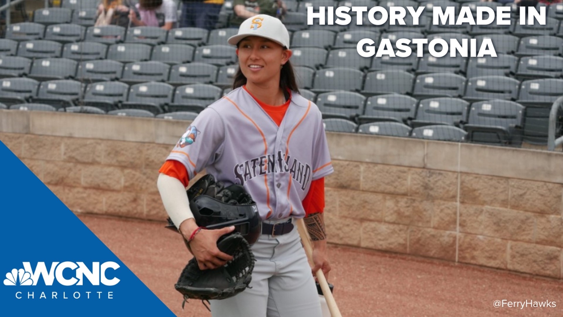 Kelsie Whitmore plays for the Staten Island FerryHawks and played against the Gastonia Honey Hunters on May 1.