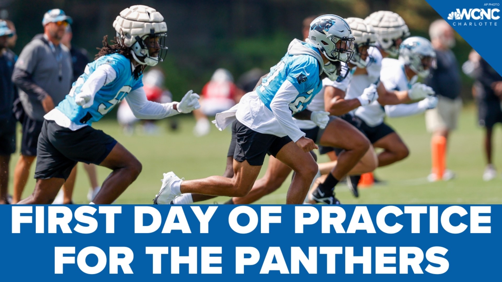 It's the first day of practice for the Panthers.