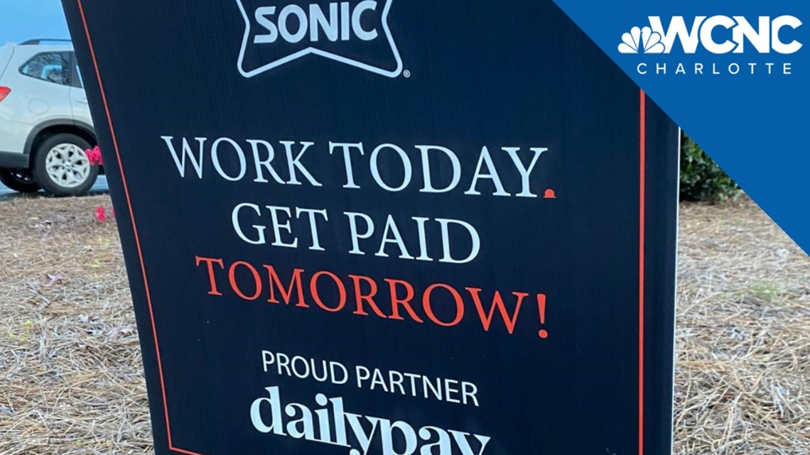 Sonic offering 'work today, get paid tomorrow' incentive for employees