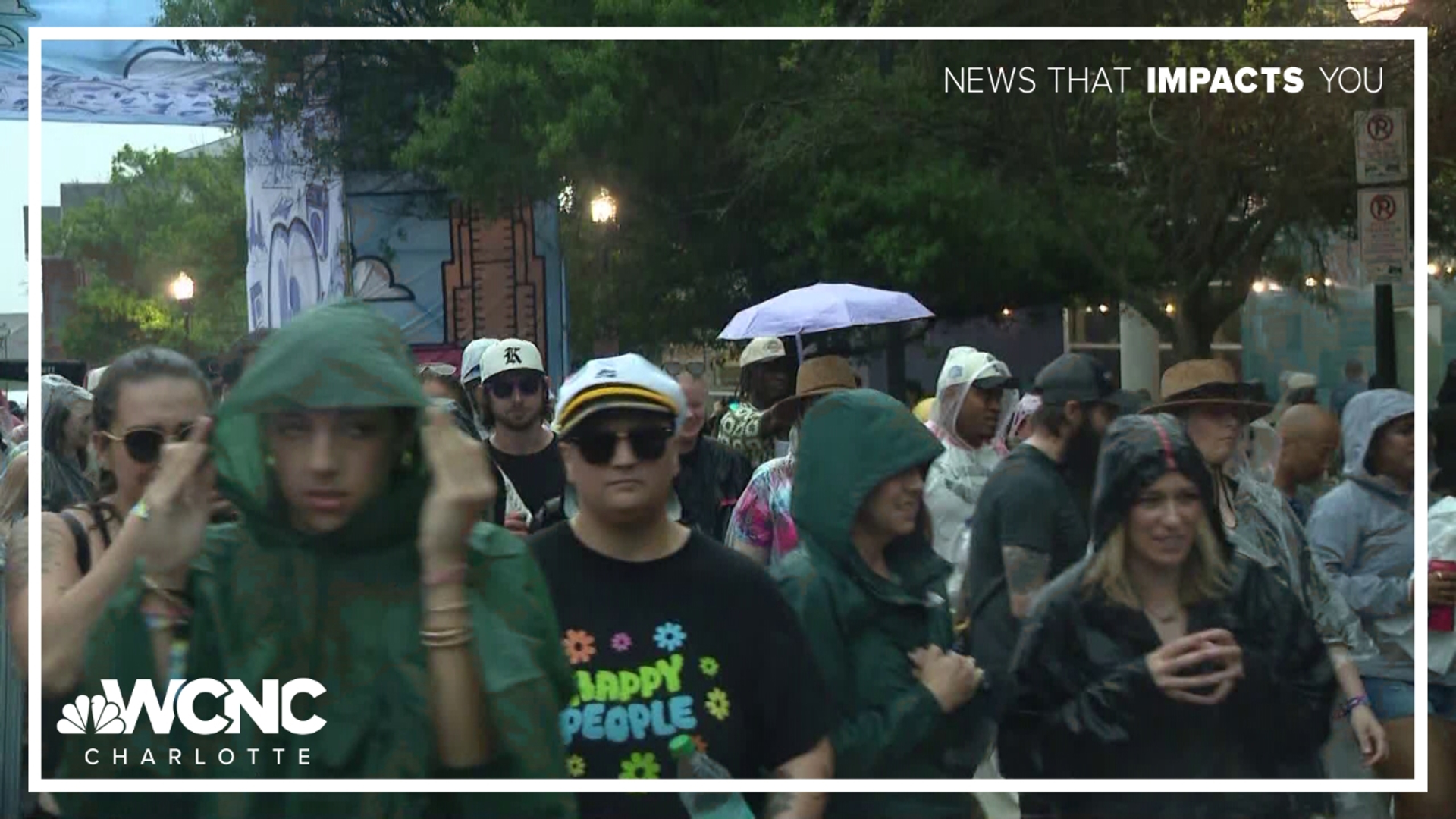 Here's what attendees told WCNC Charlotte as they looked for cover.