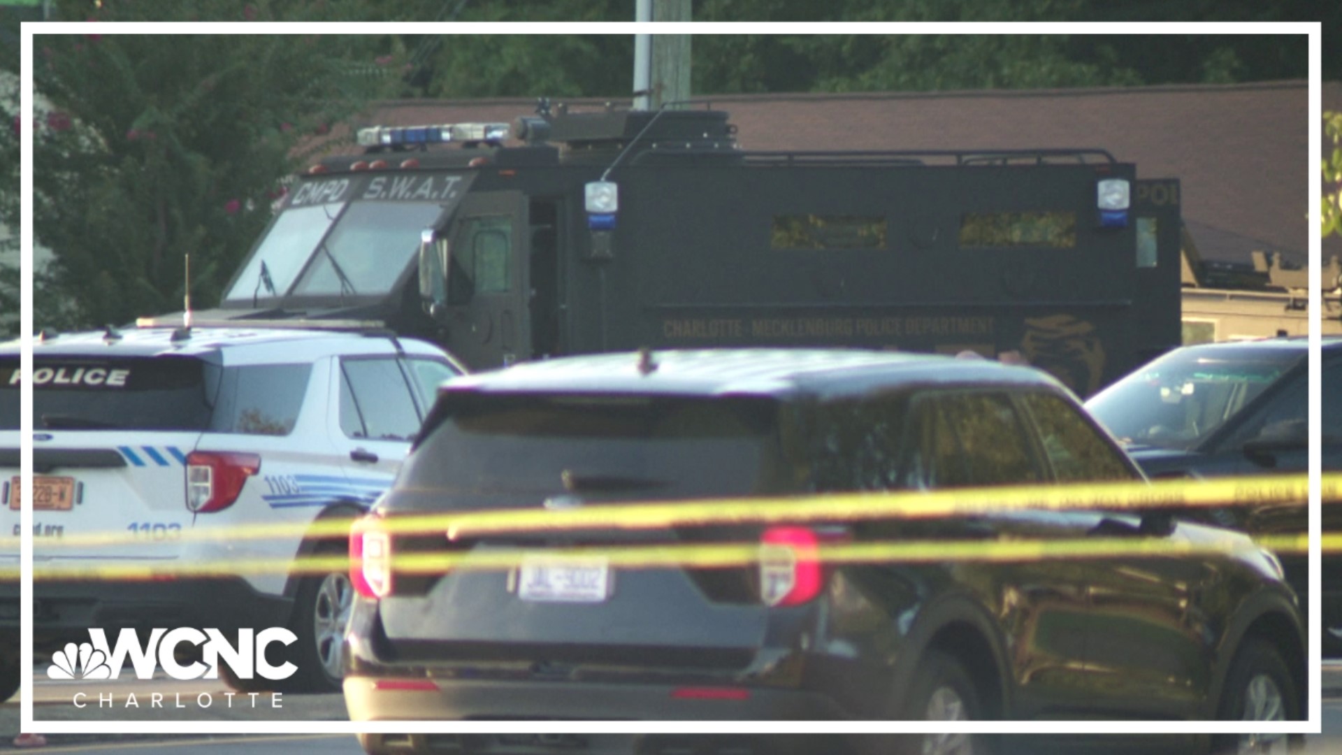 A suspect has died from an apparent self-inflicted gunshot wound after an hours-long SWAT stand-off in east Charlotte Monday afternoon, according to CMPD.