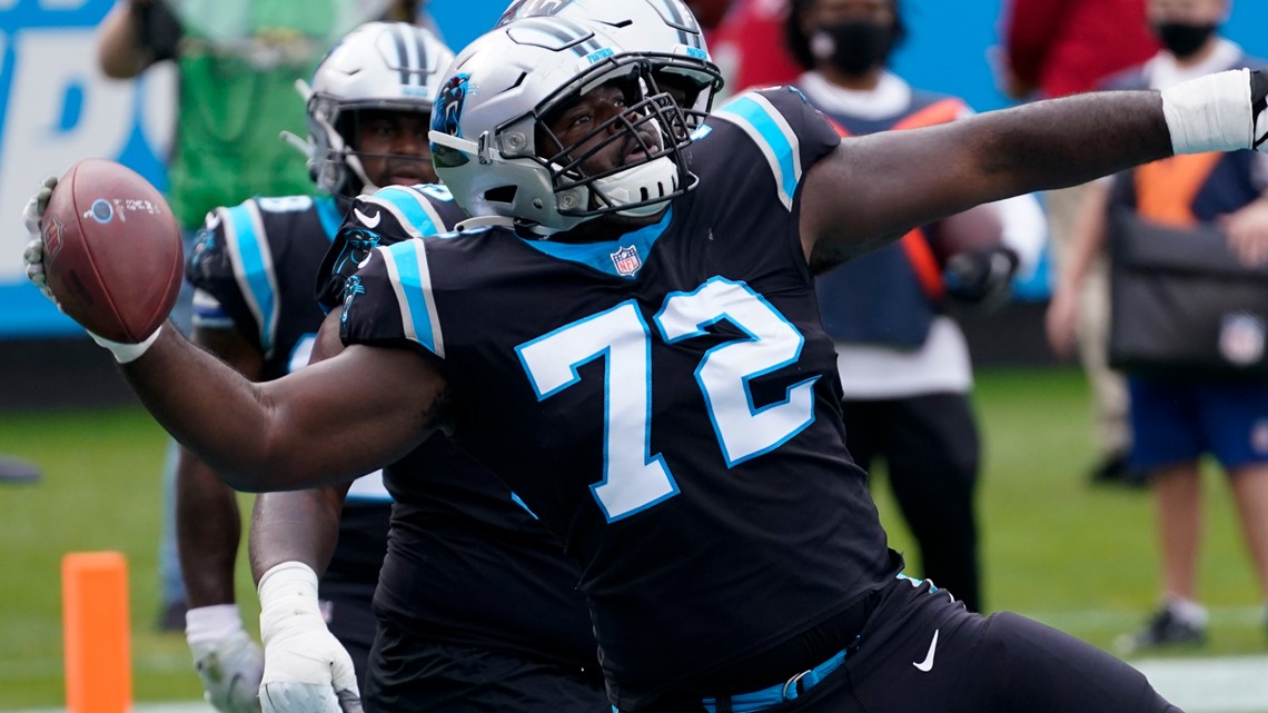 Panthers using franchise tag on right tackle Taylor Moton