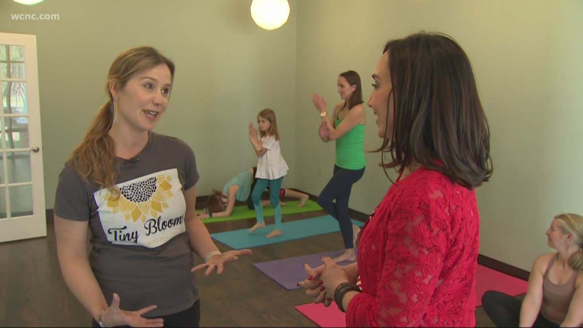 The Tiny Blooms Yoga studio in Huntersville teaches children how to take care of their bodies.