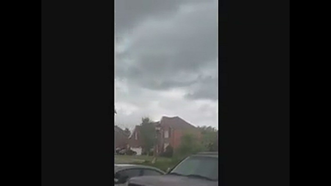 Storm crossing around Cramer Woods in Gastonia