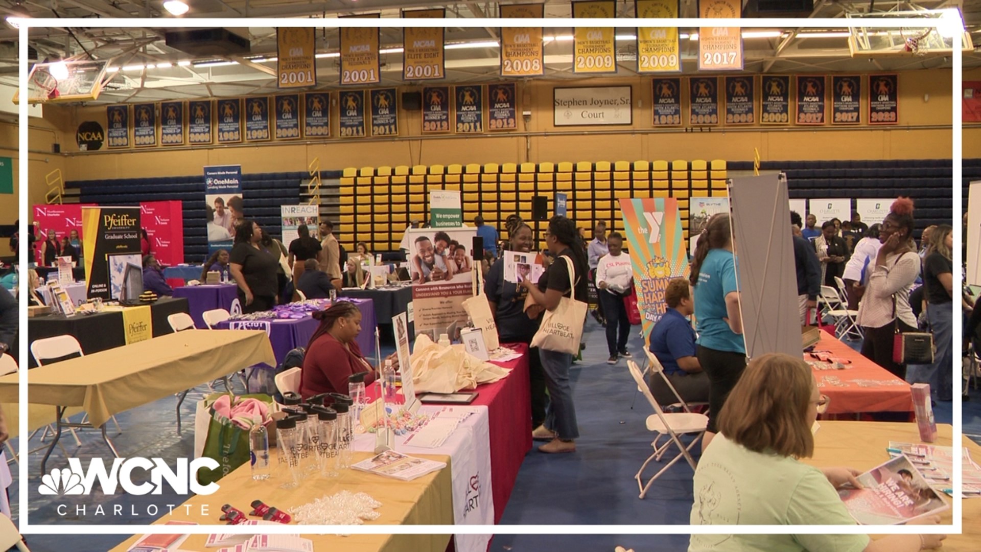 Students at Johnson C. Smith University got a chance to network with Charlotte employers while also getting free health screenings.