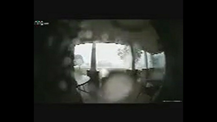 Ring camera footage in Harrisburg showing severe weather moving through the area