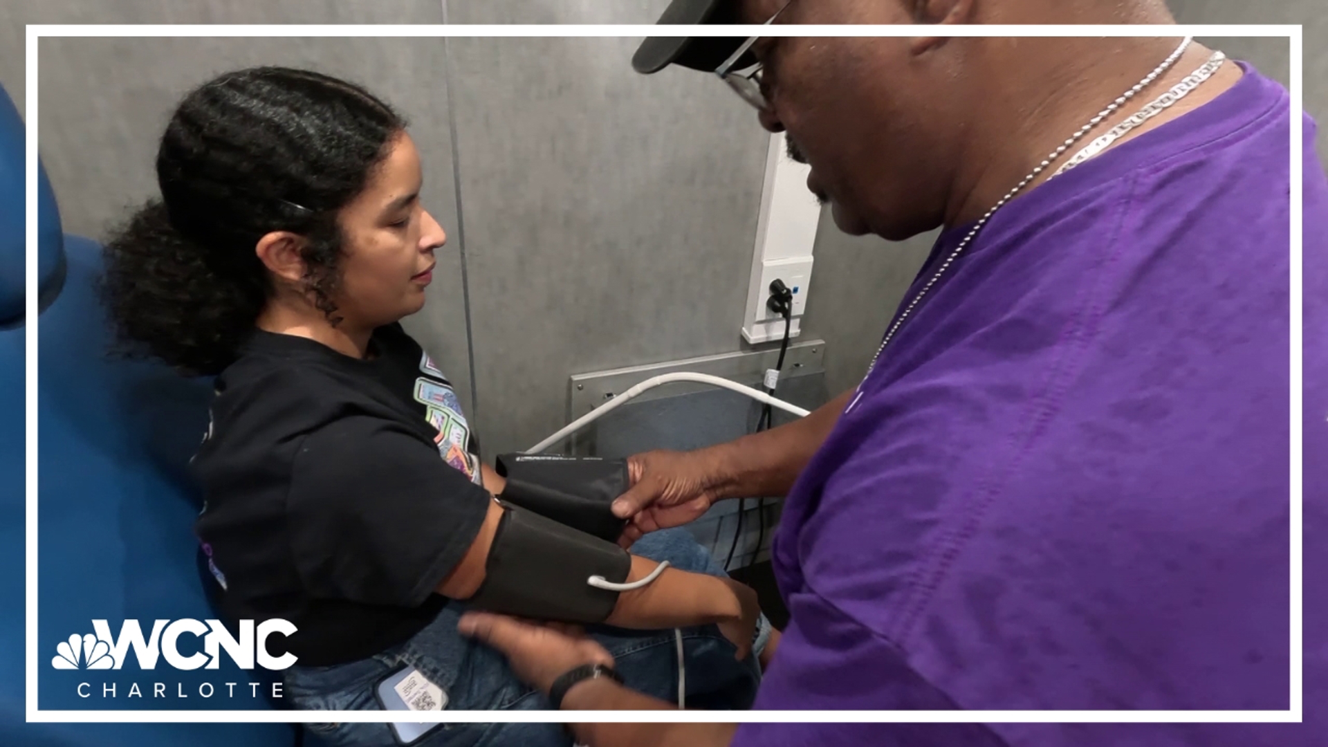 Care Ring spent four hours outside the Mecklenburg County Courthouse Wednesday offering free health care to the uninsured and underinsured.