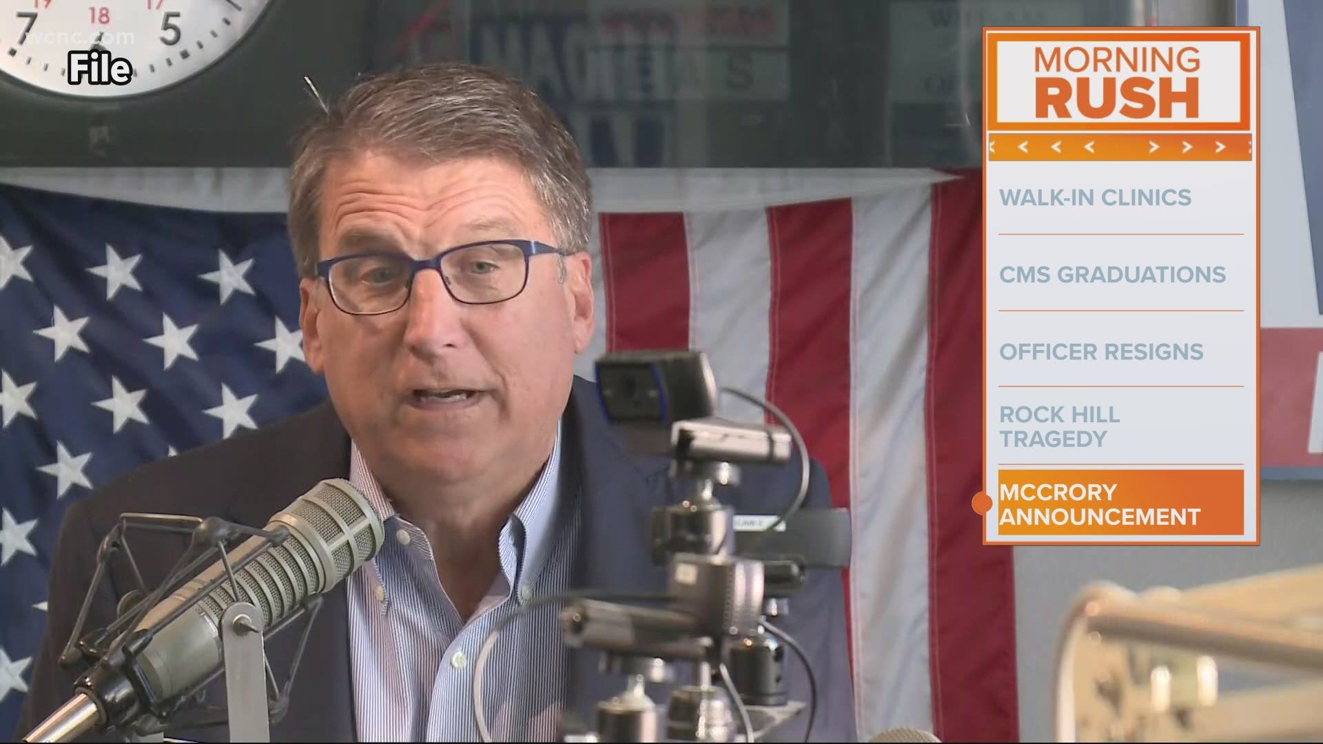 Former North Carolina Gov. Pat McCrory is expected to announce his campaign to run for US Senate Wednesday.