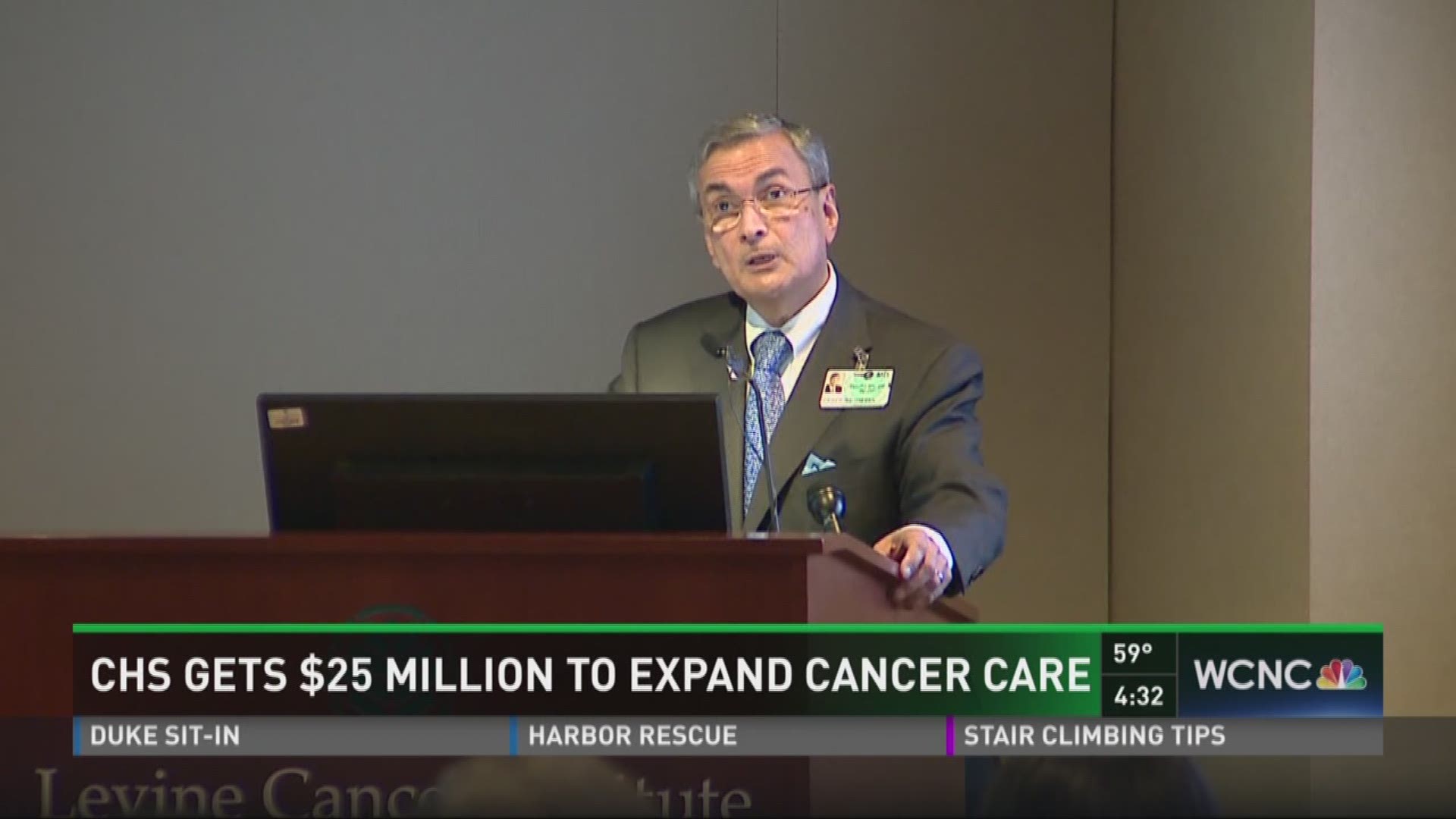 Carolinas HealthCare System received a $25 million donation to expand their cancer institute in Charlotte.