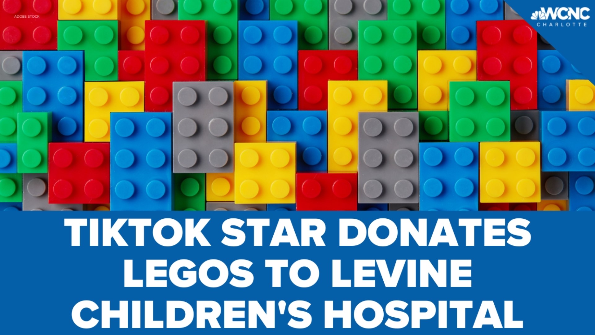 TikTok star Russell Cassevah donated hundreds of LEGO sets to Levine Children's Hospital.