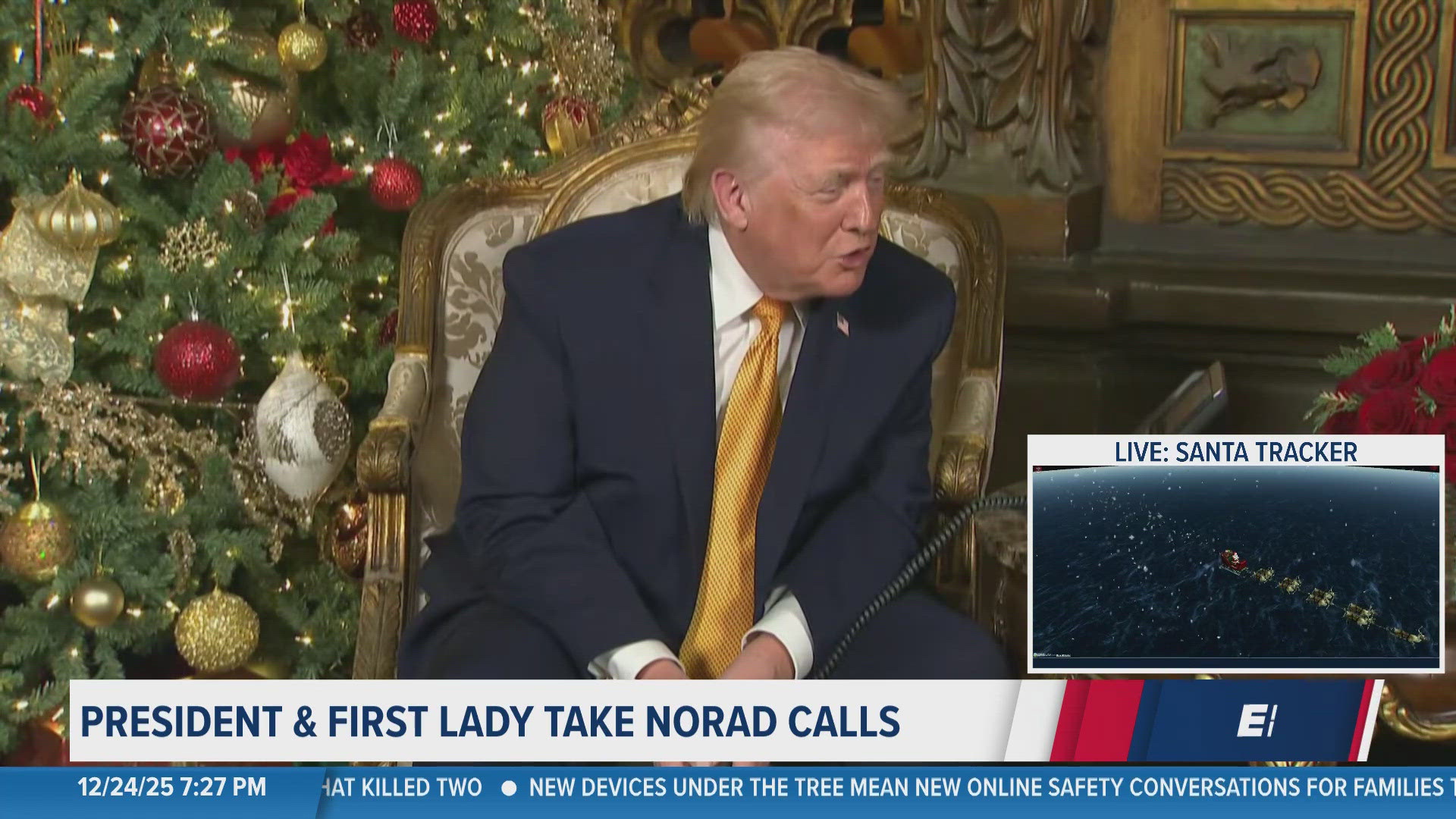 Trump talks to North Carolina child about Santa