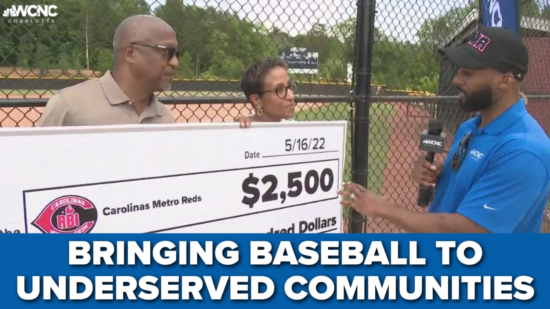 Fred Shropshire spoke to Roger and Claudette Parham about their efforts to help Carolinas Metro Reds.